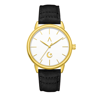 ISL-M-WG-MBFAB | The Islamic Watches, The crescent moon and Star.