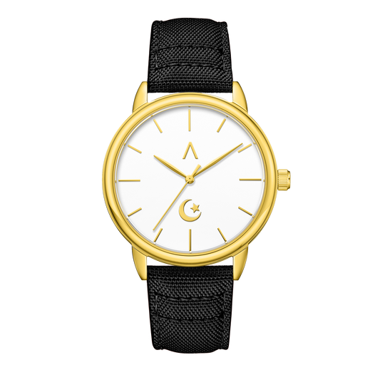 ISL-M-WG-MBFAB | The Islamic Watches, The crescent moon and Star.
