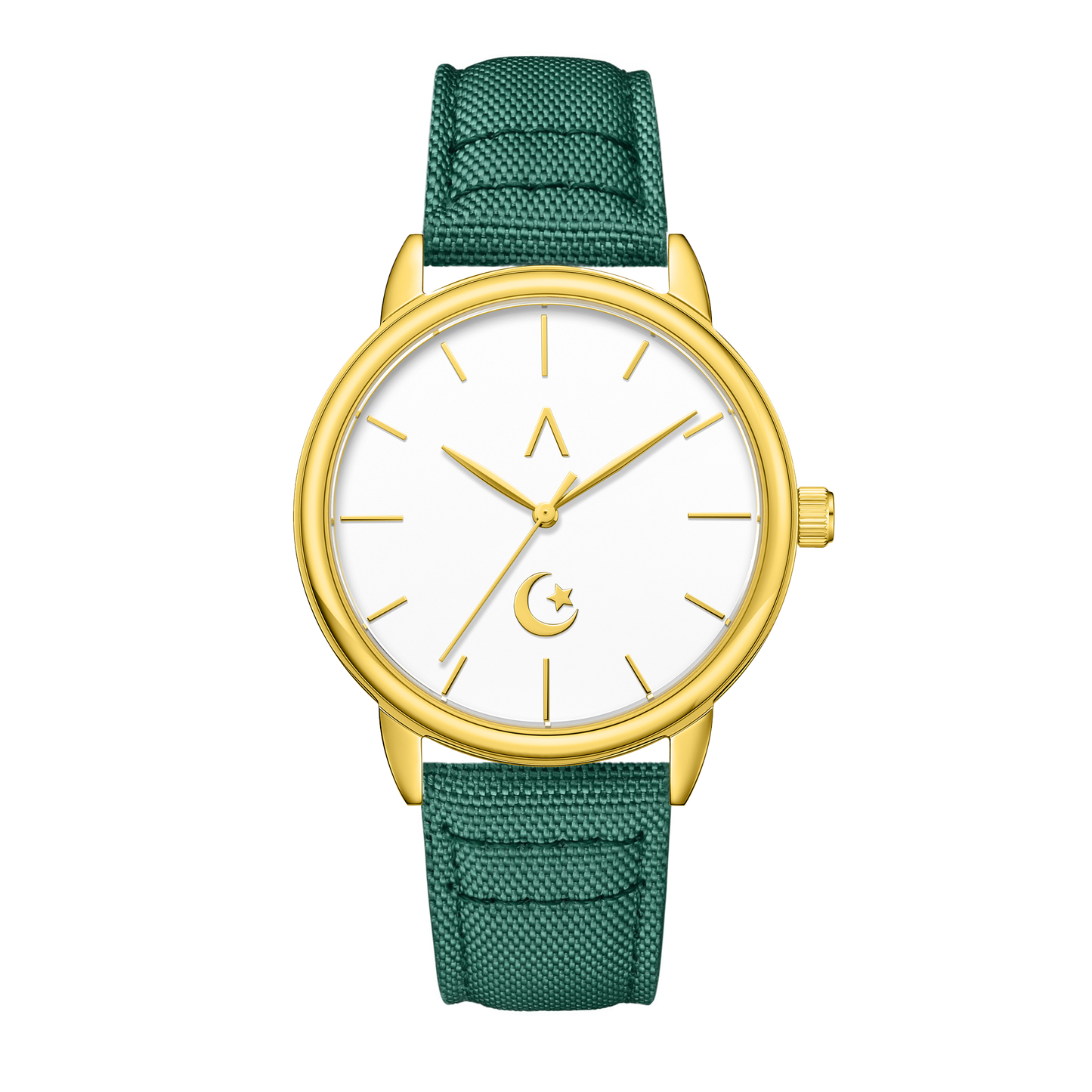 ISL-M-WG-MGFAB | The islamic Watches, Crescent moon and star.